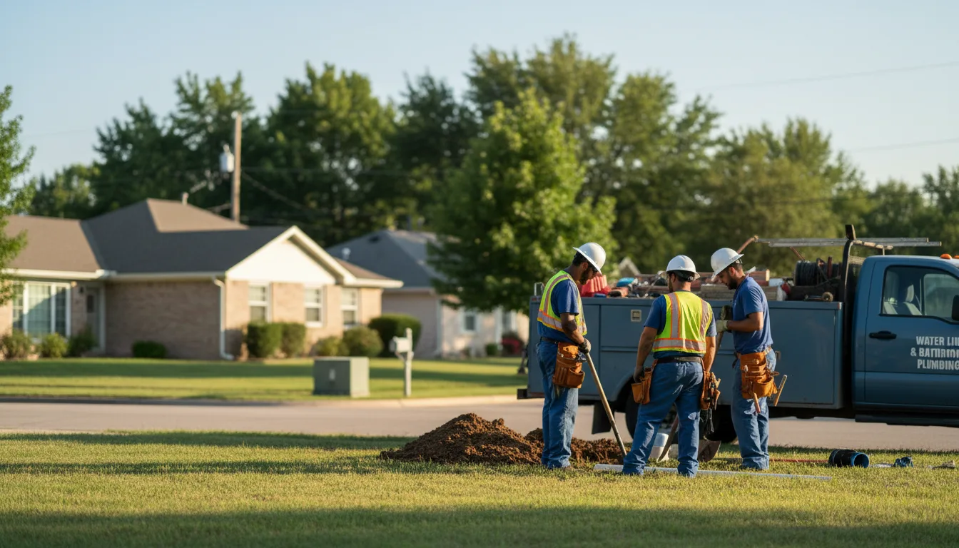 Residential water line and bathroom plumbing service in Banner, WY